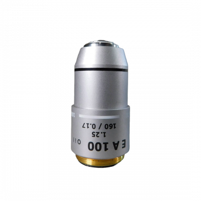 100X DIN ACHROMAT OBJECTIVE, N.A. 1.25, RETRACTABLE FRONT LENS