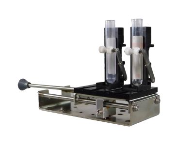 TEST TUBE HOLDER KIT FOR 8~20 MM DIAMETER TEST TUBES. INCLUDES UNIVERSAL BASE, ONE V-TYPE TUBE HOLDER 