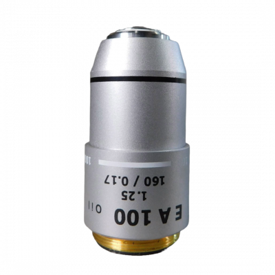 100X DIN ACHROMAT OBJECTIVE, N.A. 1.25, OIL, RETRACTABLE FRONT LENS